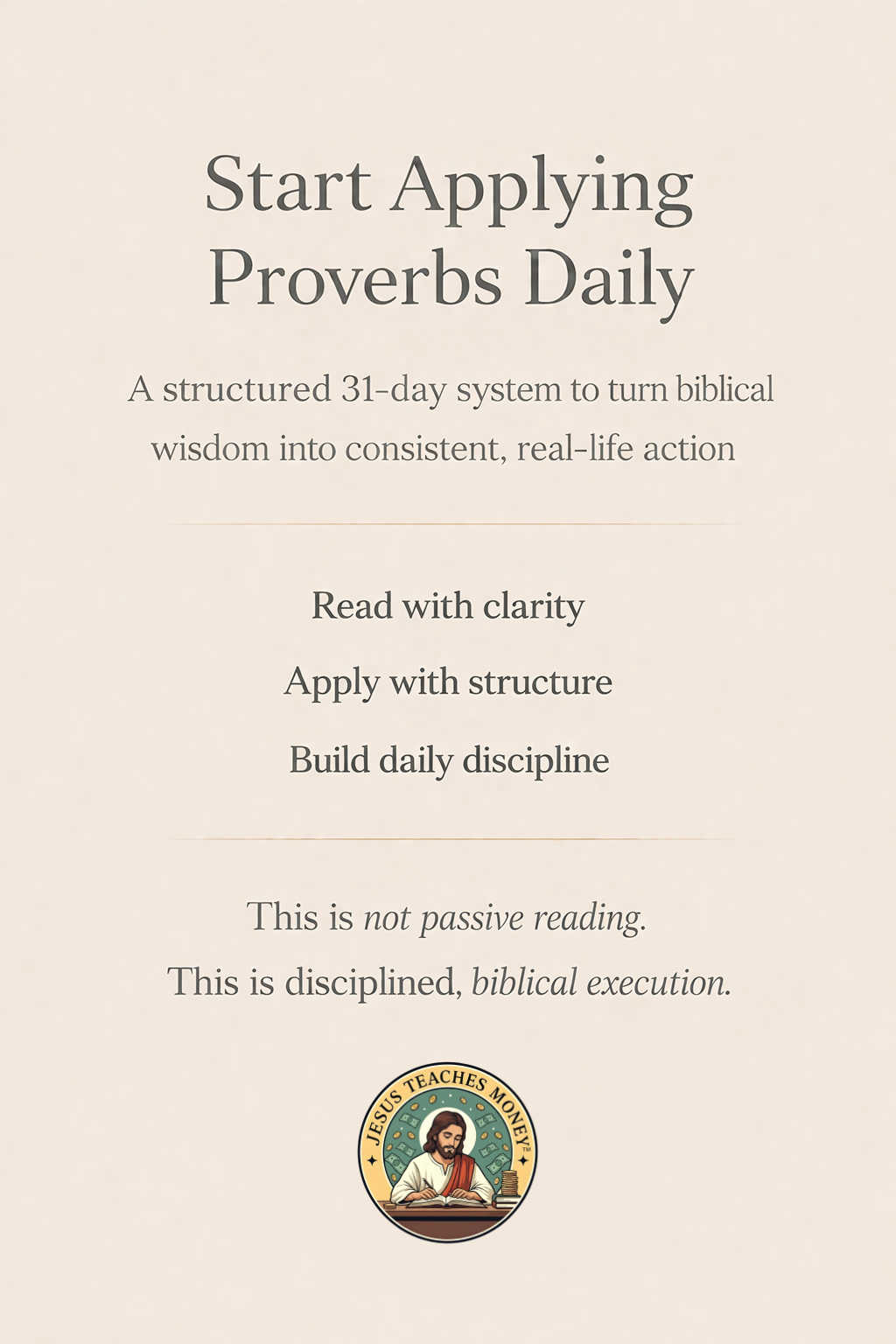 Jesus Teaches Money™: 31-Day Proverbs Wealth System (Book & Workbook Digital Bundle)